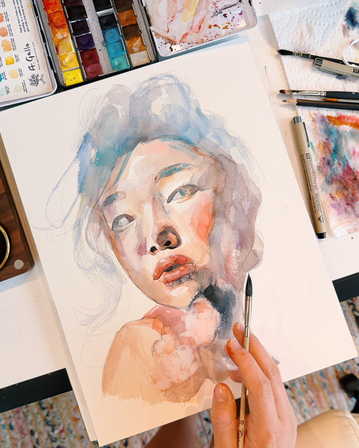 Prayer - Watercolor Sketch