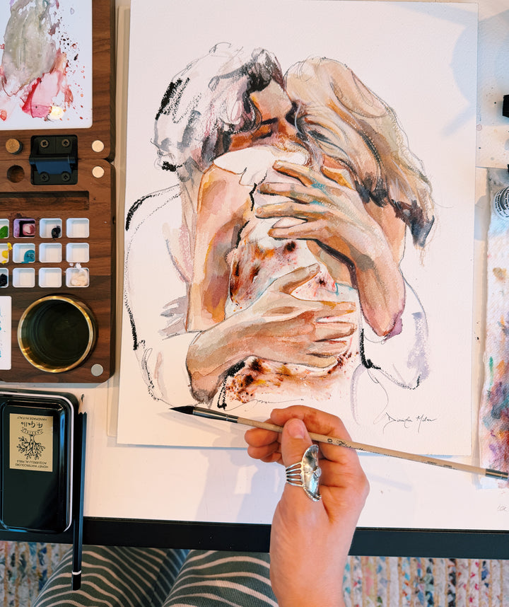 Of One Breath - Watercolor Sketch