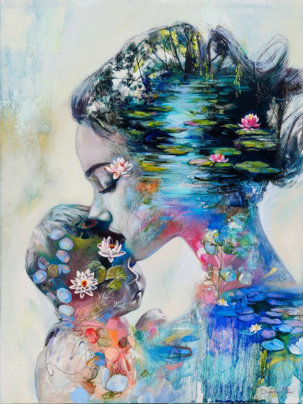 Beside Quiet Waters - Canvas Print - Dimitra Milan Art