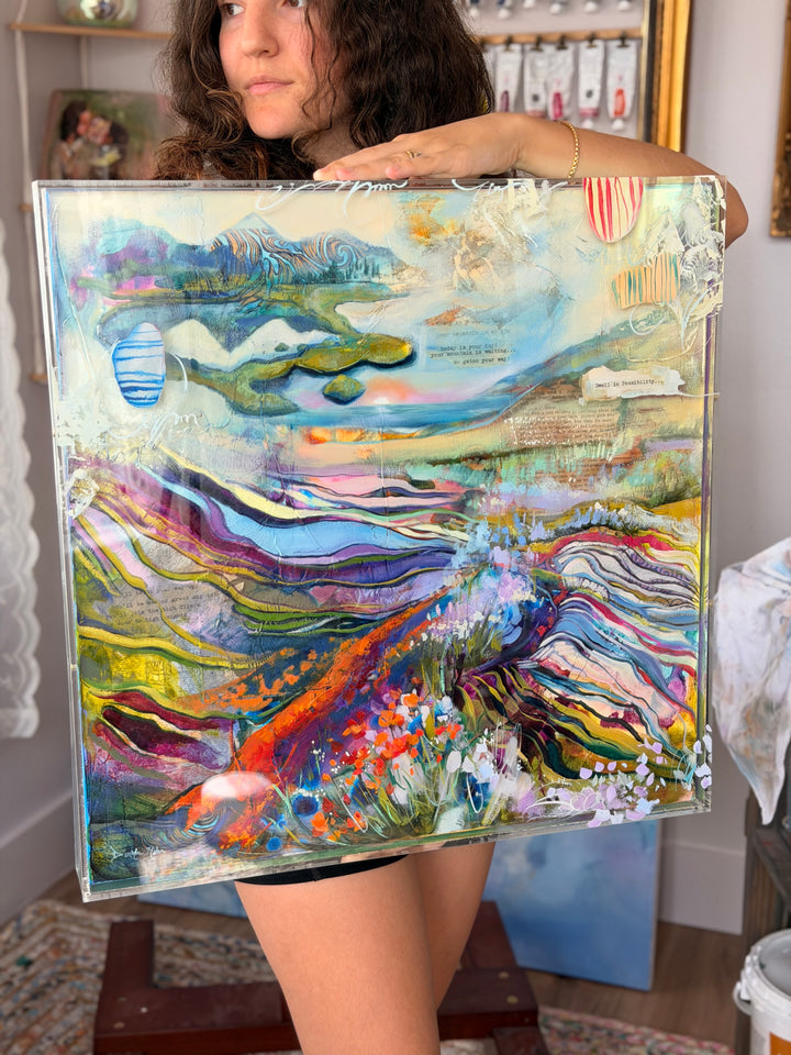 Kid, You'll Move Mountains — abstract landscape canvas print by Dimitra Milan