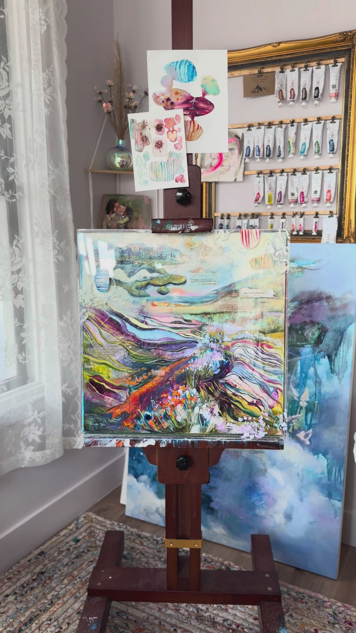 Kid, You'll Move Mountains — abstract landscape canvas print by Dimitra Milan